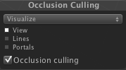 The Occlusion View mode in Scene View