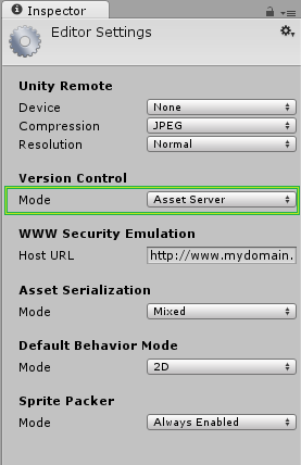 The Version Control Settings