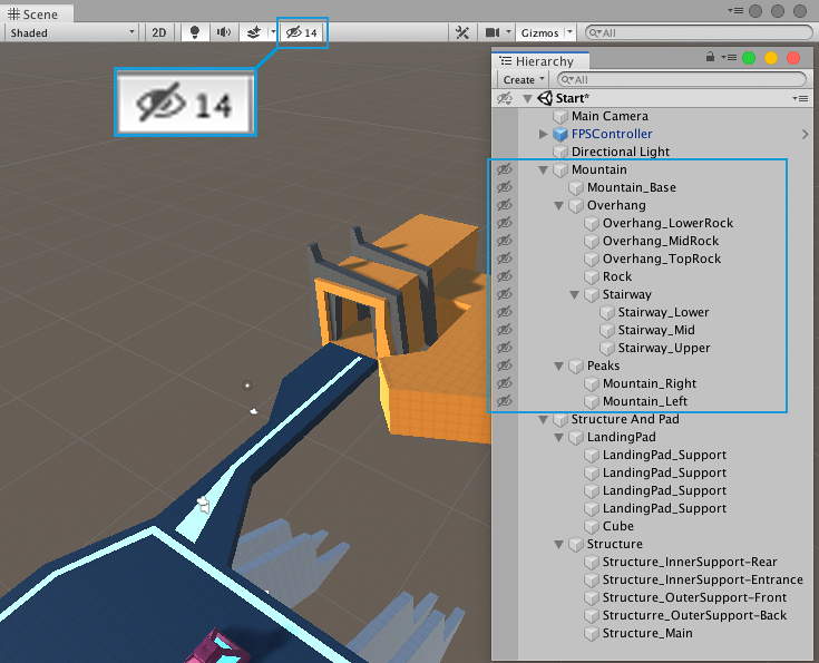 How to hide and show an object in Unity 3D 