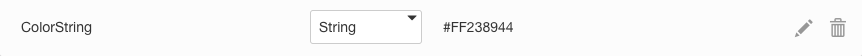 The ColorString setting defined on the Analytics Dashboard
