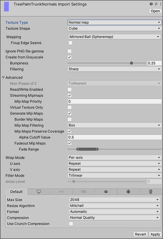 Texture Import Settings - Unity Manual