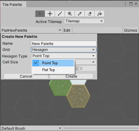 Hexagon Type must match the orientation of the hexagonal Tiles