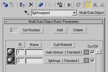 Alternate Material setup for Lightmapping in 3ds Max, using multi/sub object material