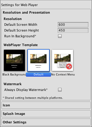 Unity - Manual: iOS Player settings