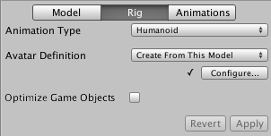 Unity - Manual: Avatar Muscle & Settings tab