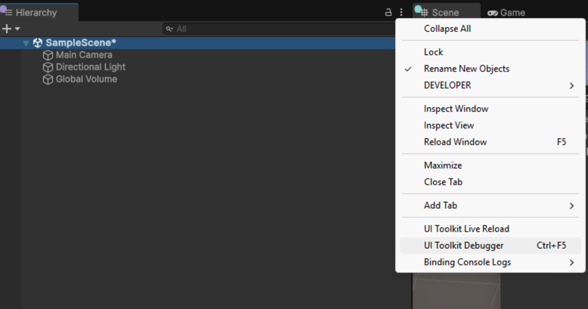 Unity - Manual: Inspect UI Toolkit events with Event Debugger