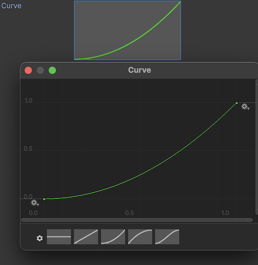 An example CurveField control