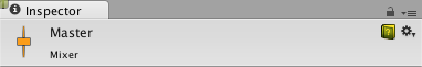 The header section of the AudioGroup Inspector window.