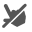 The icon for a not pickable GameObject is hand with pointing finger with a strikethrough.