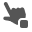 The icon for a pickable parent GameObject is hand with pointing finger with a dot underneath the right corner.