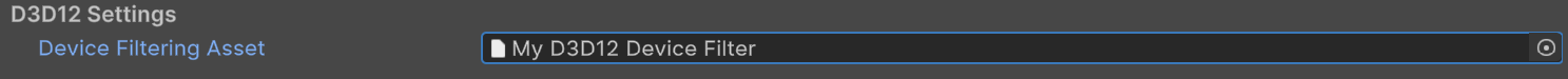 D3D12 Player settings for Windows