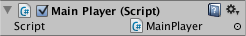 A script component attached to a GameObject in the Inspector.