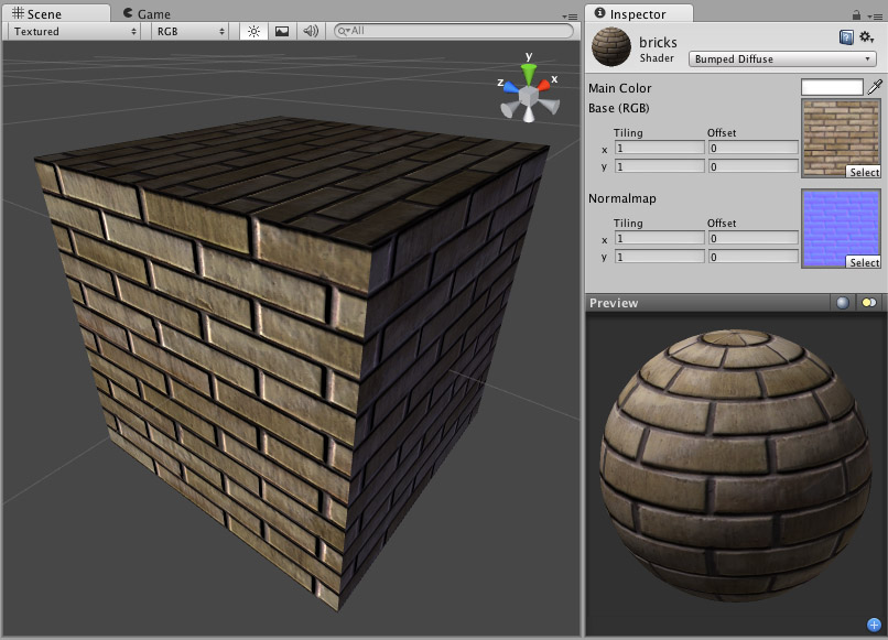 Normal Bumped Diffuse shader.