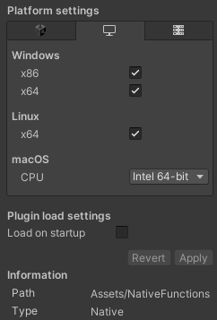 Plugin importer settings for C++ files