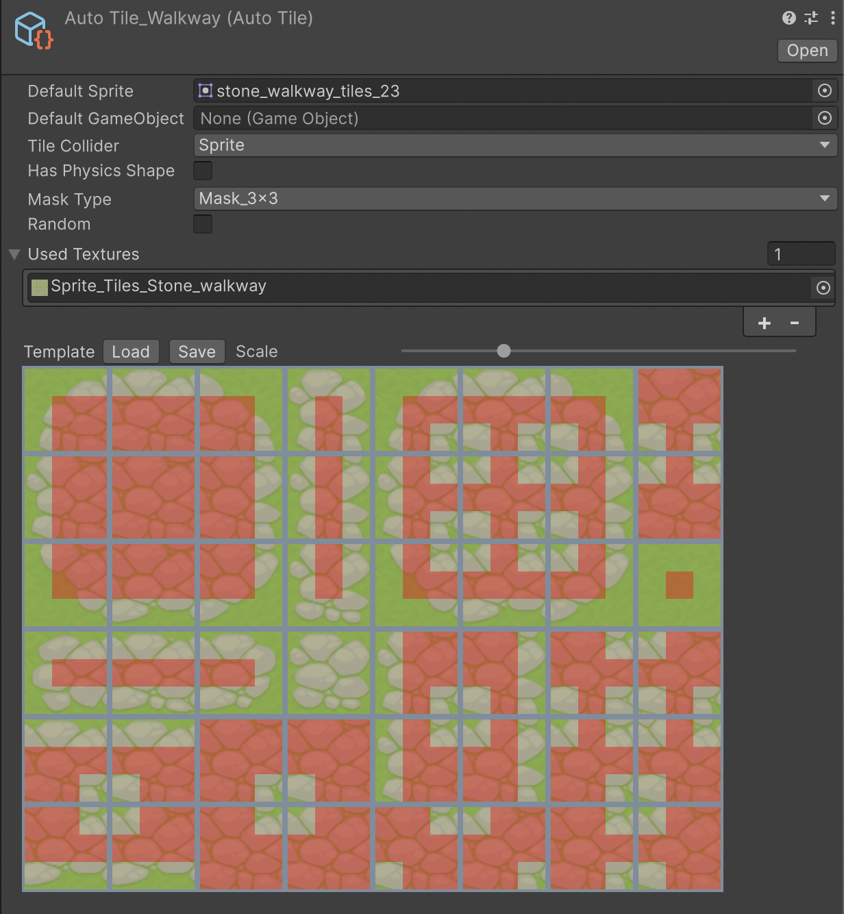Similar Texture with loaded AutoTile Template