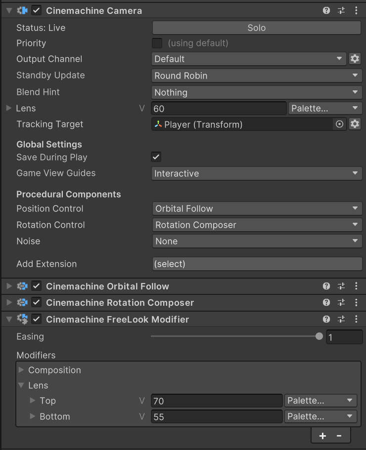 Free Look Modifier Inspector Lens