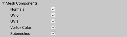 Mesh Components option group