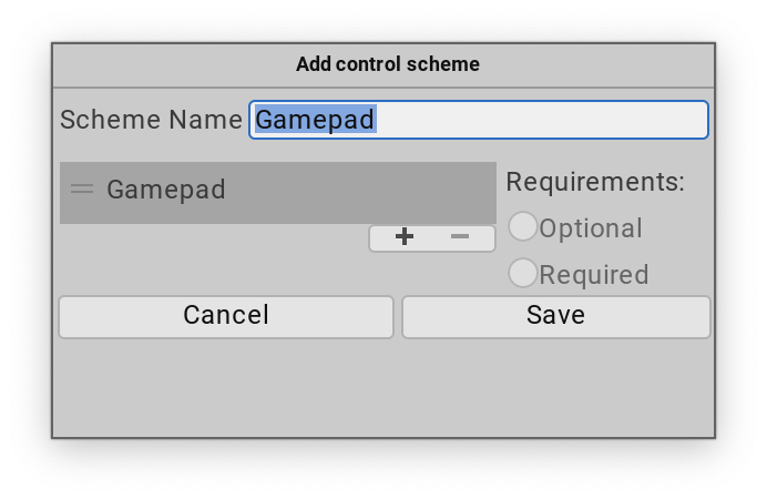 Control Scheme Properties