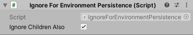Sim environment ignore for persistence