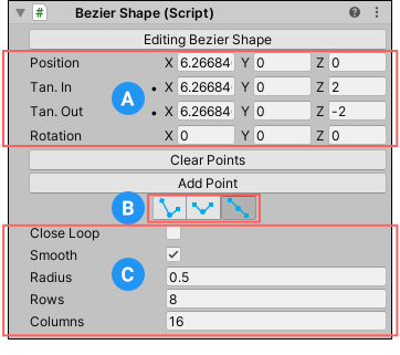 Click the **Editng Bezier Shape** button on the Bezier Shape component to exit the editing mode.