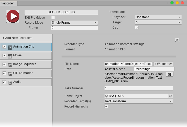 Record Control Iso Animation Property: