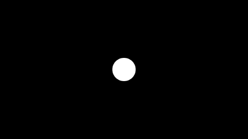 A small white circle against a black background, representing the area the camera uses when Metering Mode is set to Spot.