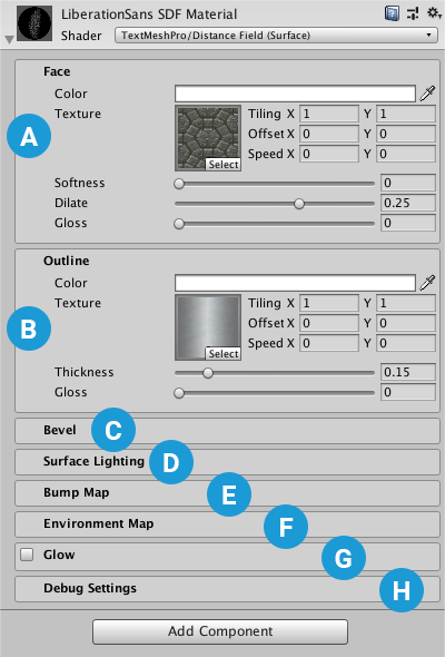 Distance Field (Surface) Shader | TextMeshPro | 4.0.0-pre.2