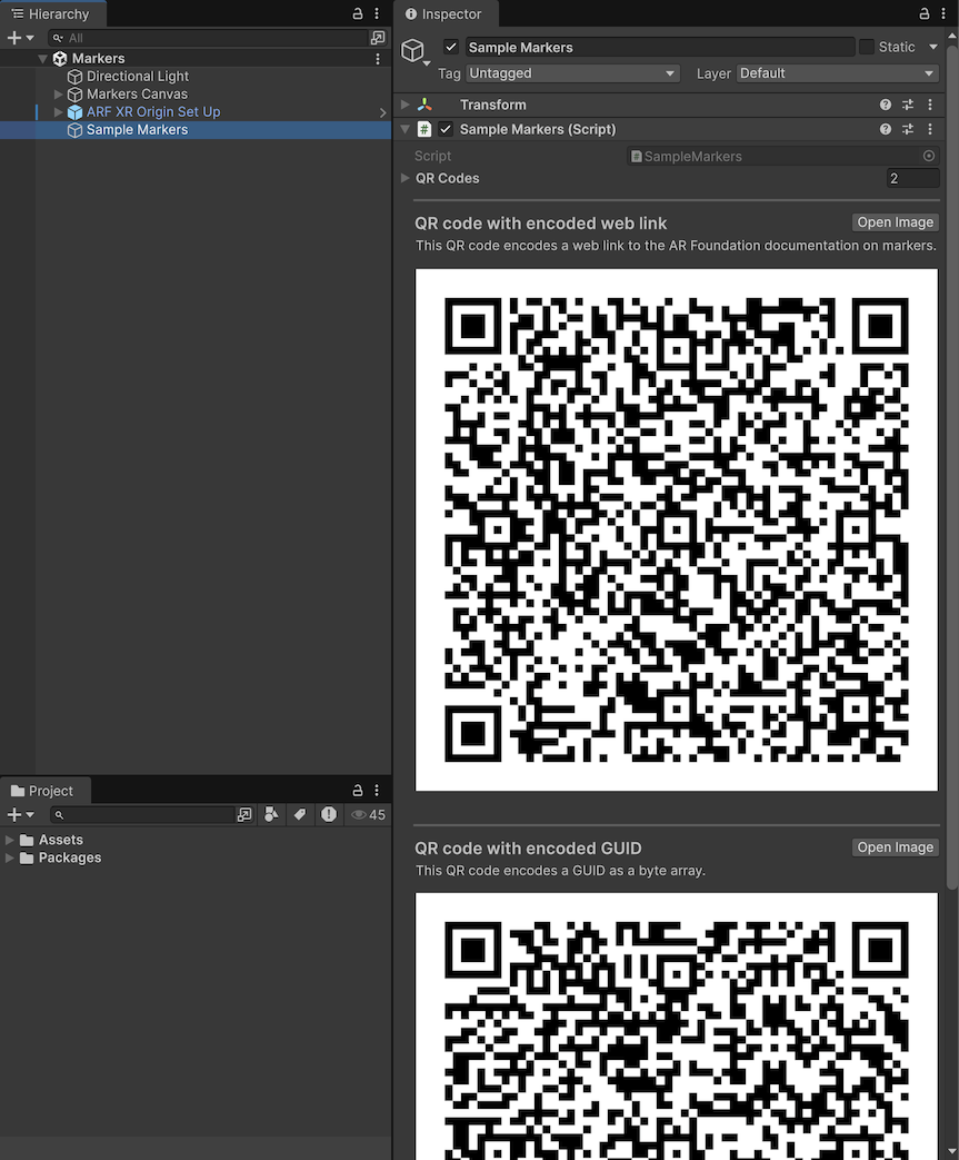 Marker's sample scene sample markers