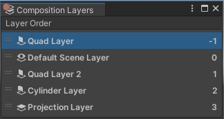 Layer order window.