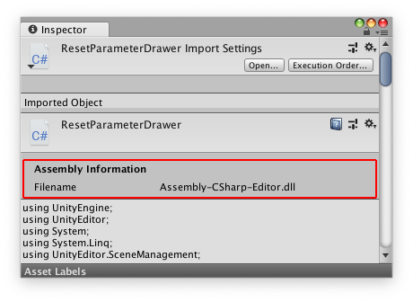 Assembly-CSharp-Editor.dll 预定义程序集内的脚本