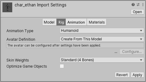 人形绑定 (Humanoid Rig)