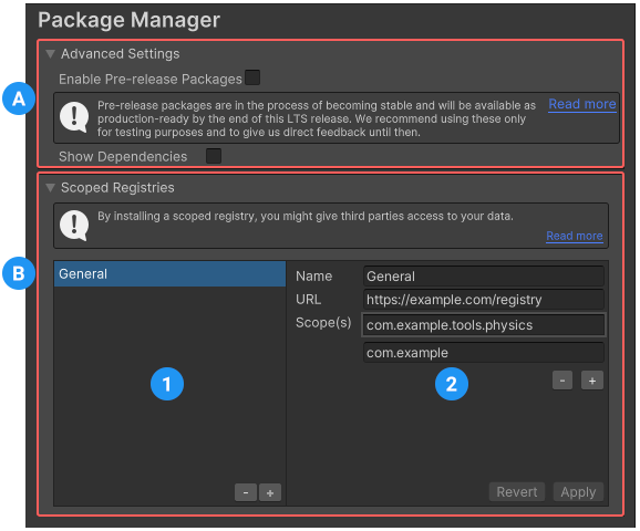 Package Manager 的设置