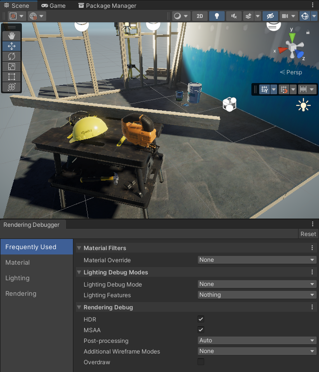 Rendering Debugger 窗口