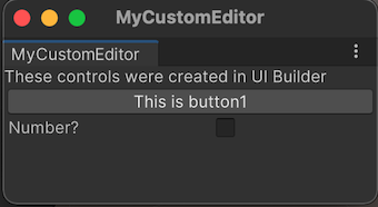 Custom Editor Window with one set UI Controls