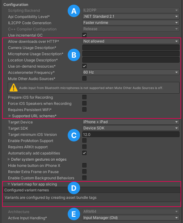 iOS 平台的 Configuration 设置