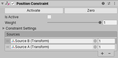 Position Constraint 组件