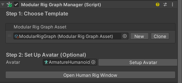 Modular Rig Graph Manager