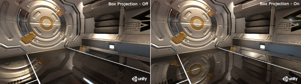 使用 Box Projection 选项修复了视差问题