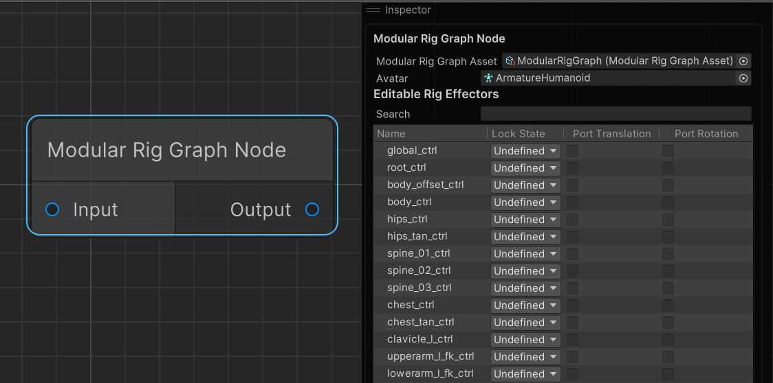 Modular Rig Graph Node