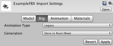 Your rig uses the Legacy Animation System