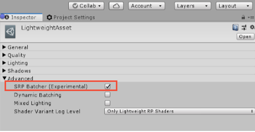 You can de-activate the SRP Batcher in the Asset for LWRP or HDRP, respectively. The SRP Batcher is enabled by default.