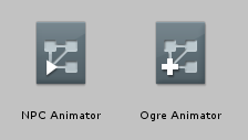 Comparando iconos: Los assets Animator Controller y el Animator Override Controller de lado-a-lado