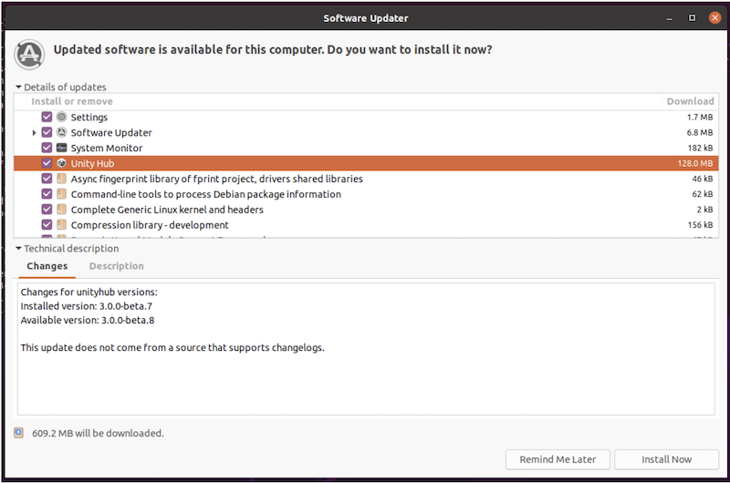 Update Notification on Ubuntu