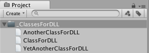 クラス名が表示されている、展開された DLL