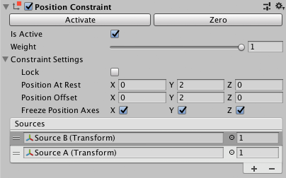 Position Constraint コンポーネント