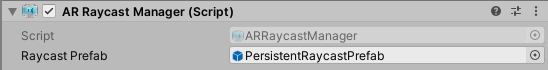 AR Raycast Manager コンポーネント