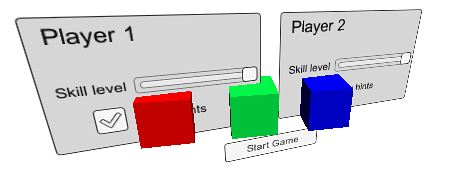 シーンオブジェクトと交差する World space UI