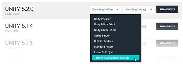Downloading Unity via a Torrent