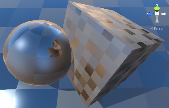 Cubemap used in a Reflection Probe on varying-smoothness surface