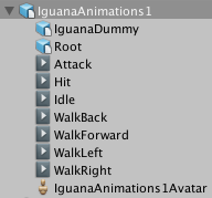 Avatar appears as a sub-asset of the imported Model